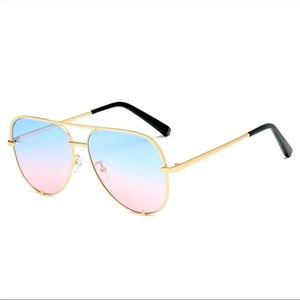 Blue/pink Aviator Sunglasses